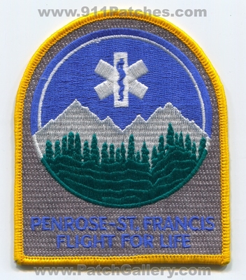 Penrose Saint Francis Flight for Life EMS Patch (Colorado)
[b]Scan From: Our Collection[/b]
Keywords: st. air ambulance medical helicopter plane