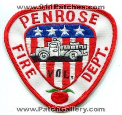Penrose Volunteer Fire Department Patch (Colorado)
[b]Scan From: Our Collection[/b]
Keywords: vol. dept.