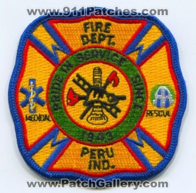 Peru Fire Department (Indiana)
Scan By: PatchGallery.com
Keywords: dept. ind. medical rescue pride in service since 1843