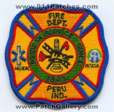 Peru Fire Department (Indiana)
Scan By: PatchGallery.com
Keywords: dept. ind. medical rescue pride in service since 1843
