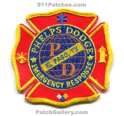 Phelps Dodge Mining Emergency Response Team ERT El Paso Patch (Texas)
Scan By: PatchGallery.com
Keywords: fire rescue ems hazmat haz-mat