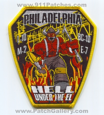 Philadelphia Fire Department Engine 7 Ladder 10 Medic 2 Battalion Chief 10 Patch (Massachusetts)
Scan By: PatchGallery.com
Keywords: Dept. PFD P.F.D. E-7 L-10 M-2 BC-10 Company Co. Station Hell Under the El