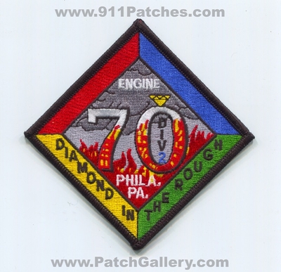 Philadelphia Fire Department Engine 70 Division 2 Patch (Pennsylvania)
Scan By: PatchGallery.com
Keywords: phila. dept. pfd p.f.d. company co. station pa. diamond in the rough