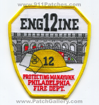 Philadelphia Fire Department Engine 12 Patch (Pennsylvania)
Scan By: PatchGallery.com
Keywords: Dept. PFD P.F.D. Eng12ine Company Co. Station Protecting Manayunk - Bridge