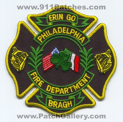 Philadelphia Fire Department Erin go Bragh Patch (Pennsylvania)
Scan By: PatchGallery.com
Keywords: dept. pfd