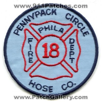 Philadelphia Fire Department Hose Company 18 (Pennsylvania)
Scan By: PatchGallery.com
Keywords: dept. pfd company station co. pennypack circle