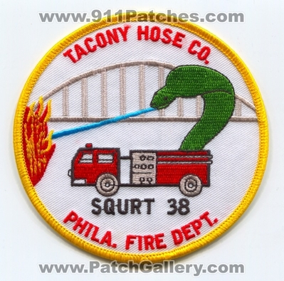 Philadelphia Fire Department Squrt 38 Patch (Pennsylvania)
Scan By: PatchGallery.com
Keywords: Phila. Dept. PFD Company Co. Station Tacony Hose Co.