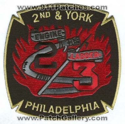 Philadelphia Fire Department Engine 2 Ladder 3 (Pennsylvania)
Scan By: PatchGallery.com
Keywords: dept. pfd 2nd & and york