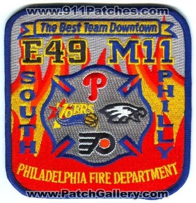 Philadelphia Fire Department Engine 49 Medic 11 Patch (Pennsylvania)
Scan By: PatchGallery.com
Keywords: dept. pfd company station e49 m11 south philly phillies 76ers eagles flyers the best team downtown