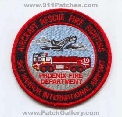 Phoenix Fire Department Sky Harbor International Airport ARFF Patch (Arizona)
Scan By: PatchGallery.com
Keywords: Dept. Aircraft Rescue Firefighter Firefighting Crash CFR Station 19 Company Co.