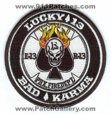 Phoenix Fire Department Station 13 Patch (Arizona)
Scan By: PatchGallery.com
Keywords: dept. engine rescue e-13 r-13 phx. lucky bad karma company co.