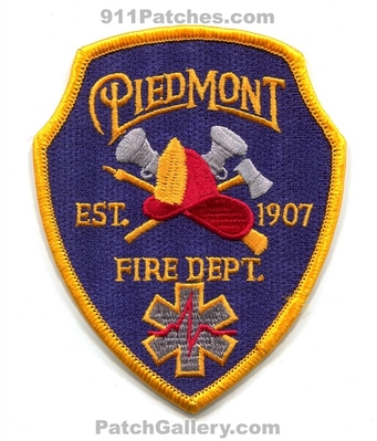 Piedmont Fire Department Patch (California)
Scan By: PatchGallery.com
Keywords: dept. est. 1907