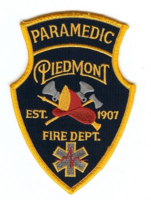 Piedmont Fire Dept Paramedic
Thanks to PaulsFirePatches.com for this scan.
Keywords: california department