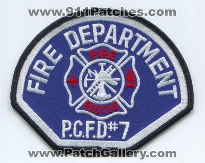Pierce County Fire District 7 Patch (Washington) (Defunct)
Scan By: PatchGallery.com
Now Central Pierce Fire and Rescue
Keywords: co. dist. number no. #7 department dept. rescue p.c.f.d. pcfd
