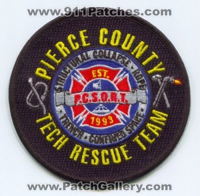 Pierce County Fire District Tech Rescue Team Patch (Washington)
Scan By: PatchGallery.com
Keywords: co. dist. technical pcsort p.c.s.o.r.t. structural collapse rope trench confined space