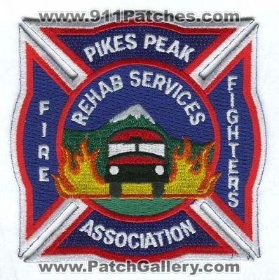 Pikes Peak Fire Fighters Association Rehab Services Patch (Colorado)
[b]Scan From: Our Collection[/b]
Keywords: firefighters