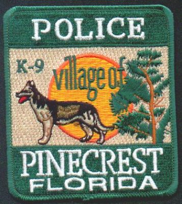 Pinecrest Police K-9
Thanks to EmblemAndPatchSales.com for this scan.
Keywords: florida k9 village of