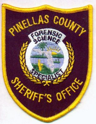 Pinellas County Sheriff's Office Forensic Science Specialist
Thanks to EmblemAndPatchSales.com for this scan.
Keywords: florida sheriffs