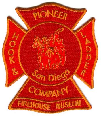 Pioneer Hook & Ladder Company Firehouse Museum Patch (California)
[b]Scan From: Our Collection[/b]
Keywords: and san diego