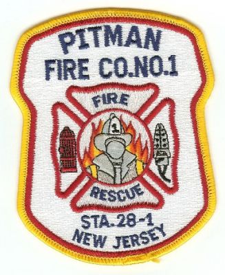 Pitman Fire Co No 1
Thanks to PaulsFirePatches.com for this scan.
Keywords: new jersey company number rescue station 28-1