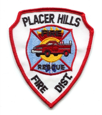 Placer Hills Fire District Patch (California)
Scan By: PatchGallery.com
Keywords: rescue department dept.