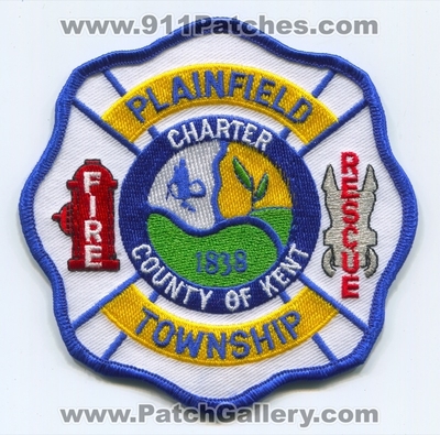 Plainfield Township Fire Rescue Department Patch (Michigan)
Scan By: PatchGallery.com
Keywords: twp. dept. charter county of kent