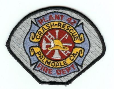 Plant 42 Fire Dept Crash Rescue
Thanks to PaulsFirePatches.com for this scan.
Keywords: california department palmdale cfr arff airport aircraft
