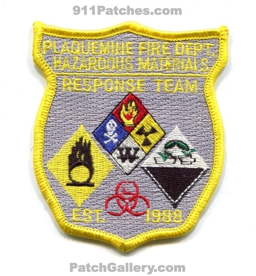 Plaquemine Fire Department Hazardous Materials Response Team Patch (Louisiana)
Scan By: PatchGallery.com
Keywords: dept. haz-mat hazmat hmrt est. 1988