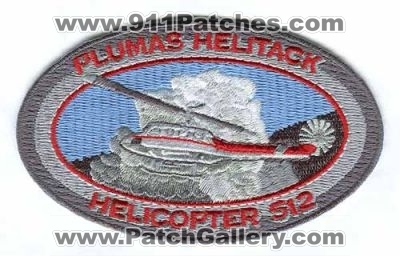 Plumas Helitack Helicopter 512 (California)
Scan By: PatchGallery.com
Keywords: forest fire wildfire wildland
