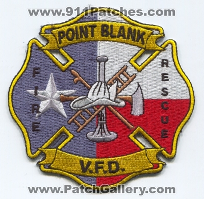 Point Blank Volunteer Fire Rescue Department (Texas)
Scan By: PatchGallery.com
Keywords: Vfd v.f.d. Vol. dept.