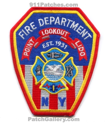 Point Lookout Lido Fire Department Patch (New York)
Scan By: PatchGallery.com
Keywords: dept. est. 1931