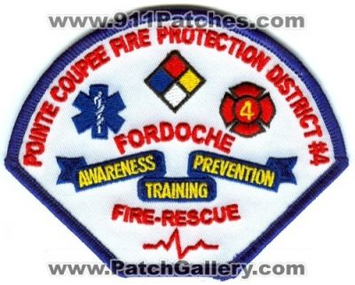 Pointe Coupee Fire Protection District Number 4 Fordoche Rescue (Louisiana)
Scan By: PatchGallery.com
Keywords: #4