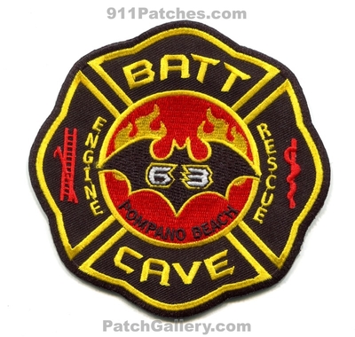 Pompano Beach Fire Rescue Department Station 63 Patch (Florida)
Scan By: PatchGallery.com
Keywords: dept. engine company co. batt cave batman