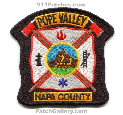 Pope Valley Fire Department Napa County Patch (California)
Scan By: PatchGallery.com
Keywords: dept. co.