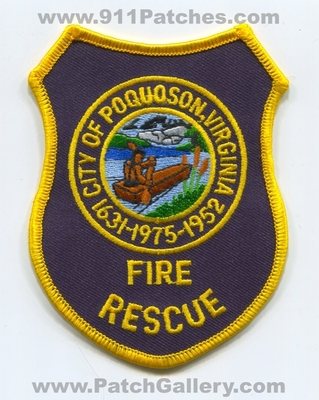 Poquoson Fire Rescue Department Patch (Virginia)
Scan By: PatchGallery.com
Keywords: city of dept. 1631 1975 1952