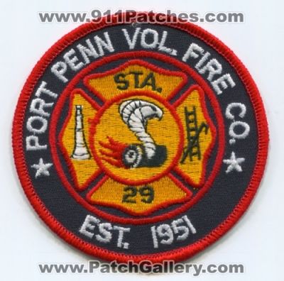 Port Penn Volunteer Fire Company Station 29 (Delaware)
Scan By: PatchGallery.com
Keywords: vol. co. department dept. sta.