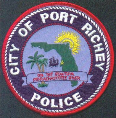 Port Richey Police
Thanks to EmblemAndPatchSales.com for this scan.
Keywords: florida city of