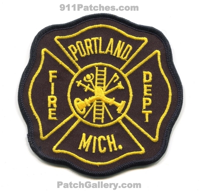 Portland Fire Department Patch (Michigan)
Scan By: PatchGallery.com
Keywords: dept. mich.