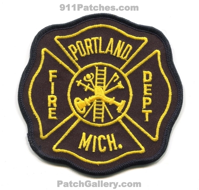 Portland Fire Department Patch (Michigan)
Scan By: PatchGallery.com
Keywords: dept. mich.