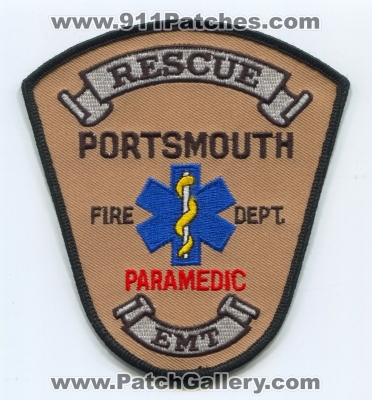 Portsmouth Fire Department Paramedic Patch (Rhode Island)
Scan By: PatchGallery.com
Keywords: dept. rescue emt