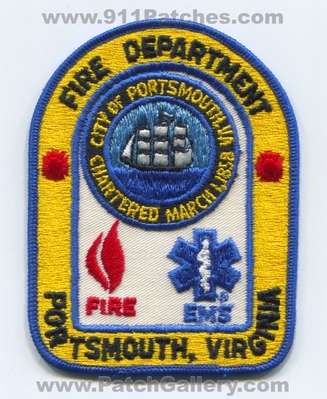 Portsmouth Fire Department Patch (Virginia)
Scan By: PatchGallery.com
Keywords: city of dept. ems chartered march 1, 1858