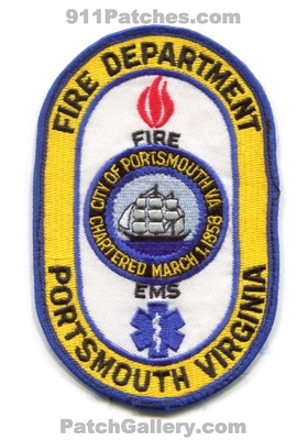 Portsmouth Fire Department Patch (Virginia)
Scan By: PatchGallery.com
Keywords: city of dept. ems