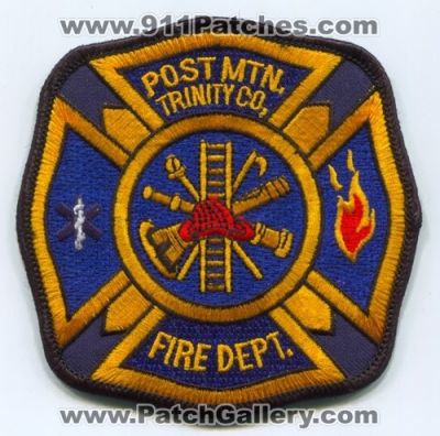 Post Mountain Fire Department Trinity County Patch (California)
Scan By: PatchGallery.com
Keywords: mtn. dept. co.