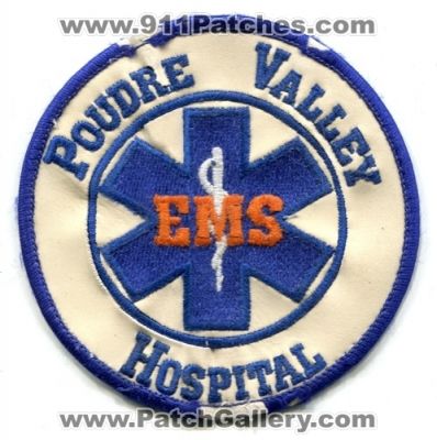 Poudre Valley Hospital Emergency Medical Services EMS Patch (Colorado)
[b]Scan From: Our Collection[/b]
Keywords: ambulance pvh