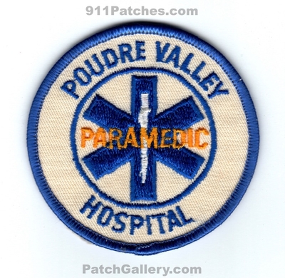 Poudre Valley Hospital Paramedic EMS Patch (Colorado)
[b]Scan From: Our Collection[/b]
Keywords: pvh ambulance