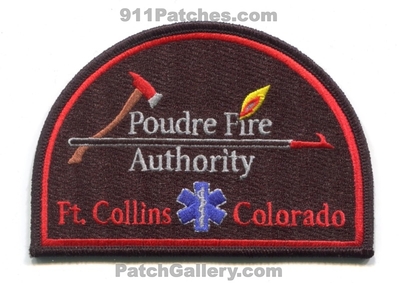 Poudre Fire Authority Fort Collins Patch (Colorado)
[b]Scan From: Our Collection[/b]
Keywords: ft. department dept.