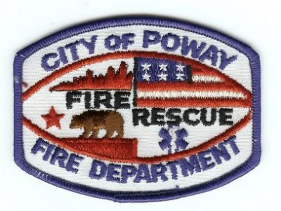 Poway Fire Department
Thanks to PaulsFirePatches.com for this scan.
Keywords: california city of rescue