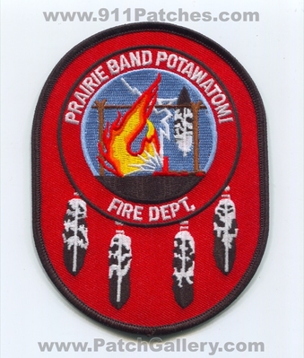 Prairie Band Potawatomi Nation Indian Tribe Fire Department Patch (Kansas)
Scan By: PatchGallery.com
Keywords: of indians tribal dept.