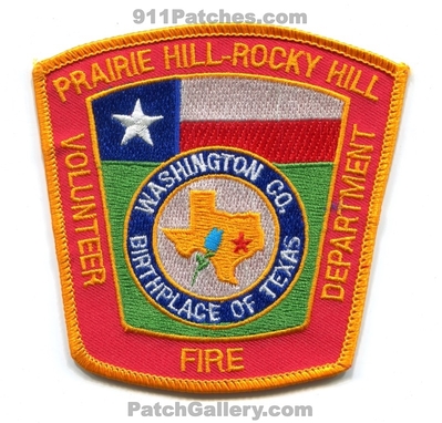 Prairie Hill Rocky Hill Volunteer Fire Department Washington County Patch (Texas)
Scan By: PatchGallery.com
Keywords: vol. dept. co. birthplace of