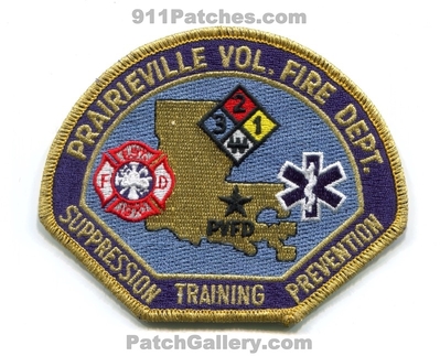 Prairieville Volunteer Fire Department Patch (Louisiana)
Scan By: PatchGallery.com
Keywords: vol. dept. pvfd suppression training prevention est. 1970